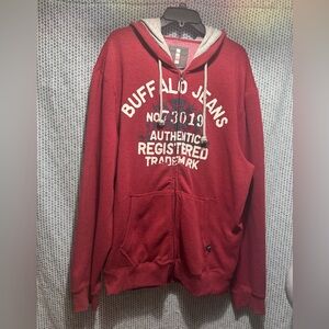 Buffalo David Bitton Red Zip-Up Sweater